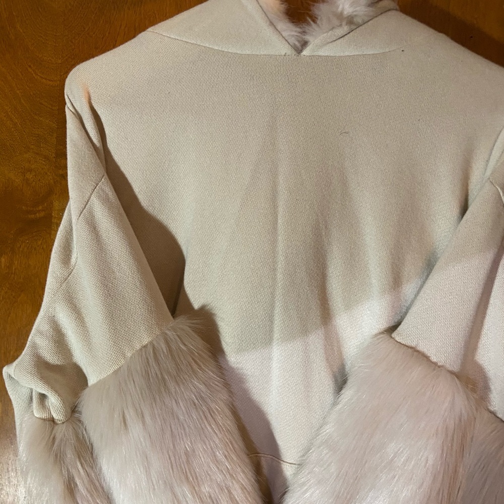 Tan Faux Fur Hoodie